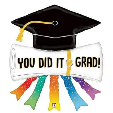 44 inch You Did It Grad Diploma Foil Mylar Balloon - Party Supplies Decorations