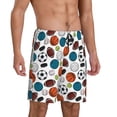 thumbnail image 2 of Fuzoiu Color Balls Print Pajama Shorts for Men, Men's Pajama Bottoms,Mens Lounge Sleepwear,Pajama Pants with Pocket-3X-Large, 2 of 6