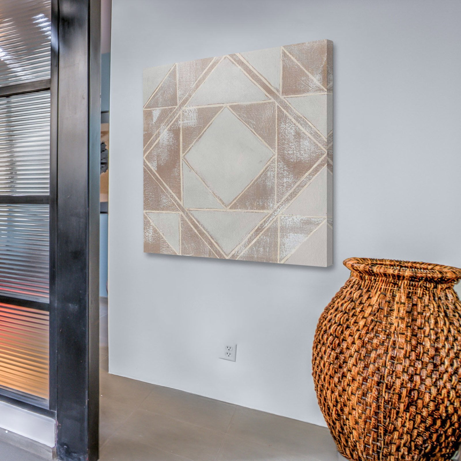 Marmont Hill Geometric Veil II Print on Wrapped Canvas