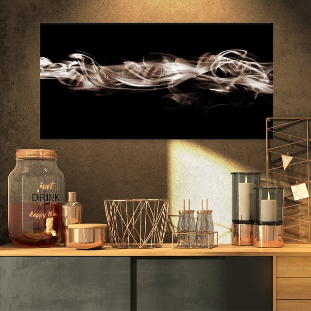 Fractal White Smoke - Contemporary Canvas Art Print