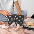 thumbnail image 2 of Toiletry Bag, Light Bulb Print grey Leather Waterproof Travel Makeup Cosmetic Bag Organizer, Large Capacity Toiletry Bag for Travel Size Toiletries, Skin Care Bag for Women, 2 of 8