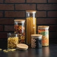 Stackable and airtight 300ml glass storage jars and containers with