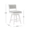 thumbnail image 4 of Hillsdale Furniture Clarion 25"SH Counter Height Swivel Stool Fog Gray/Sea White, 4 of 14