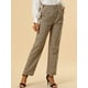 thumbnail image 2 of Pantalones a cuadros casuales Allegra K Marrón claro XL, 2 of 6