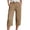 00##-Coffee703, variant on Kiijoy Girls Capri Pants Summer Lightweight Elastic Waist Capris with Pockets, Black, Sizes 13-14