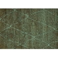 thumbnail image 1 of Ahgly Company Machine Washable Indoor Rectangle Oriental Turquoise Blue Industrial Area Rugs, 2' x 4', 1 of 4