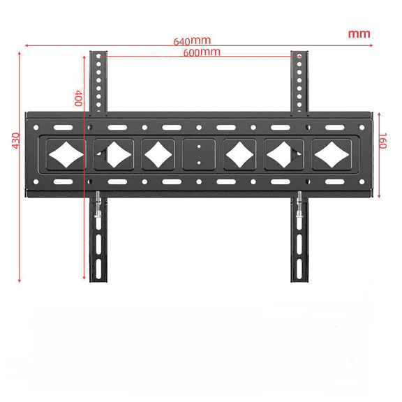 Low Profile Tilting TV Wall Mount for 32-70" TVs, Max VESA 600x400mm, US Compatible