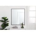 thumbnail image 2 of Elegant Decor MR43036BK 30 in. Metal Frame Rectangle Mirror in Black, 2 of 3