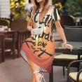 thumbnail image 3 of Balery Not All Who Wander Are Lost Vestidos sueltos de manga corta para mujer, vestidos de verano 2025, vestidos casuales de corte A con vuelo., 3 of 6