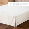 thumbnail image 6 of Tailored Pleated Bed Skirt Box Spring Frame Cover Dust Ruffle in Ivory for Cal King Size Bedding by Comfort Canopy, 6 of 12