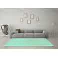 thumbnail image 3 of Ahgly Company Indoor Rectangle Solid Light Blue Modern Area Rugs, 2' x 3', 3 of 4
