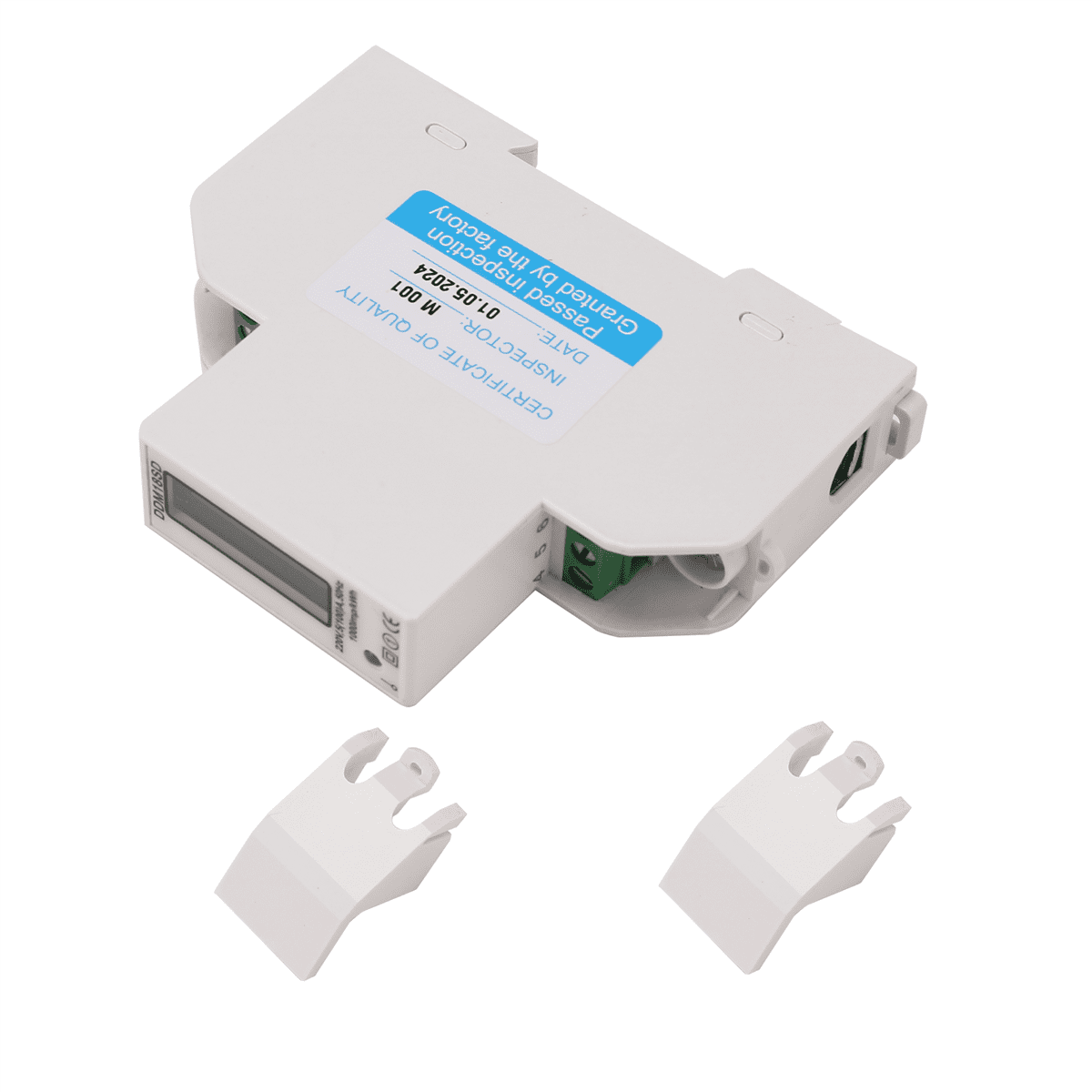 5-100A 220V Energy Meter Single Phase RS485 MODBUS Protocol LCD Backlit Display Din Rail Watt Meter Energy Meter,1 * DDM18SD Energy Meter 2 * Shell Accessories 1 * User manual,white