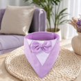thumbnail image 4 of Pet Tuxedo Bandana with Bow Tie, Adjustable Elegant Formal Neckwear Collar Accessory for Dogs Cats, Perfect for Wedding Party All Breeds Purple M, 4 of 8
