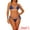 Dark Blue, variant on DARING DIVA Women's Chain Linked Bikini Sets, 2 Pieces Swimsuit XS Orange