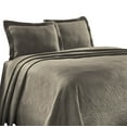 thumbnail image 2 of Geometric Fret Cotton Jacquard Matelasse Scalloped Bedspread Set , Queen, Charcoal by Blue Nile Mills, 2 of 6
