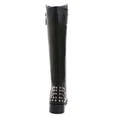 thumbnail image 5 of Ferwind Women's Slouch Boots Metallic Studded High-Low Shaft Adult Black  8, 5 of 8