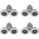 thumbnail image 1 of Ruedas dobles para puerta de ducha Ruedas para puerta de ducha Ruedas corredizas Puerta Baño Ducha Reemplazo Rodillo de ducha, Piezas de repuesto para baño 25 mm 4 piezas, 1 of 5