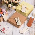 thumbnail image 2 of 60 Pcs Unfinished Easter Bunny Wooden Ornaments Wooden Peep Bunny Cutouts to Paint Blank Wood- Slices, 2 of 5