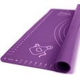 thumbnail image 4 of Silicone Baking Mat for Rolling Pastry Dough with Measurements, 25.6 x 17.7 BPA Free Non stick and Non Slip Purple Table Sheet Baking Supplies for Bake Pizza Cake, 4 of 5
