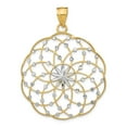 thumbnail image 1 of FB Jewels 14K Yellow Gold Rhodium Diamond Cut Sphere Pendant, 1 of 3