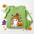 thumbnail image 4 of APEXFWDT Cute Ghost Pumpkin Halloween Pullover Sweatshirt for Women, Crew Neck Long Sleeve Bat Graphic Casual Fall Tops, 4 of 4