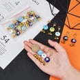 thumbnail image 3 of 1box PH 30pcs 5 Styles Stitch Marker Golden Lampwork Pendant Decoration Stitch Marker Charms with Clasp for Knitting Weaving Sewing Accessories Quilting Jewelry Making Keychain Colorful, 3 of 5