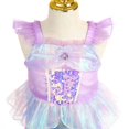 thumbnail image 4 of Vestido de princesa Ariel de La Sirenita de Disney para niñas, disfraz de lentejuelas, disfraz para niños, disfraz para Halloween, carnaval, fiesta de cumpleaños, ropa de 2 a 10 años, 4 of 5