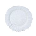 thumbnail image 2 of 24 White 13" Acrylic Wooden Textured Round Reef Acrylic Charger Plate, 2 of 5