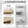 thumbnail image 5 of Gelloan Fluted Nightstand Set of 2, Bed Side Table with Drawer, Solid Wood Feet, Open Storage, End Table with Raised Edge, for Bedroom, Dorm and Small Spaces,Natural, 5 of 8