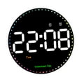thumbnail image 3 of Reloj de pared digital LED Reloj electrónico con control remoto Pantalla de retroiluminación automática Reloj despertador colgante Reloj de pared, 3 of 8