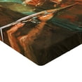 thumbnail image 2 of Ambesonne Fantasy Fitted Sheet, Spaceship in Canyon, Full Size, Brown, 2 of 3