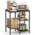 thumbnail image 1 of Kitchen Microwave Stand,4-Tier Adjustable Bakers Rack,Multi-Purpose Kitchen Storage Cart for Coffee Station,Space-Saving Metal Appliance Shelf for Living Room (Rustic Brown), 1 of 7