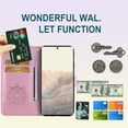 thumbnail image 2 of for Google Pixel 7a Wallet Case for Women, Glitter Bling Diamond PU Leather Folio Cover with Card Slot & Wrist Strap Phone Case for Google Pixel 7a Owl Rose Gold, 2 of 8