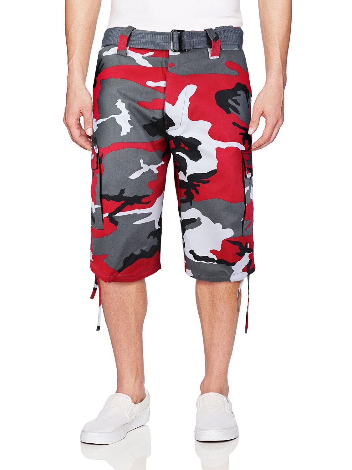 Men's Tactical Military Army Camo Camouflage Slim Fit Cargo Shorts With