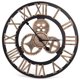 thumbnail image 1 of Reloj de pared silencioso de madera estilo industrial-40cm Roma dorado Ormromra WL-00501-1, 1 of 5