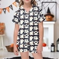 thumbnail image 2 of WEAIXIMIUNG Ensemble 2 Pcs Pyjamas pour Enfants Imprimé Graphique Chemise à Manches Courtes à Boutons et Shorts Ensemble de Pyjama 2-3 Ans, 2 of 5