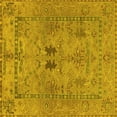 thumbnail image 1 of Ahgly Company Indoor Square Abstract Yellow Modern Area Rugs, 6' Square, 1 of 4