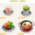 thumbnail image 5 of GZHJMY Christmas Cottage Heat Resistant Trivets Potholders 2PCS, Round Cotton Weave Handmade Pot Holder, Non-Slip Hot Mats Kitchen Dining Plate Mat for Kitchen Pans Bowl Teapot, 5 of 7