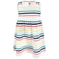 thumbnail image 4 of Hudson Baby Girls Cotton Dress and Cardigan Set, Sunset Stripe, 5T, 4 of 5