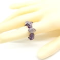 thumbnail image 4 of Nvzi Anillo natural hecho a mano, anillo elástico de grava natural irregular usado a mano (verde), 4 of 5