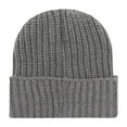 thumbnail image 2 of Qwertyu Men Women Knit Skully Beanie Hat Ski Cap Cuff Slouchy Plain Solid Warm Winter Dark Gray, 2 of 3
