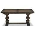 thumbnail image 2 of HomeStock 9 Piece Kitchen Set Includes A Rectangle Dining Table With Antique Ambiance Leaf And 8 Upholstered Chairs, Jacobean, 2 of 7