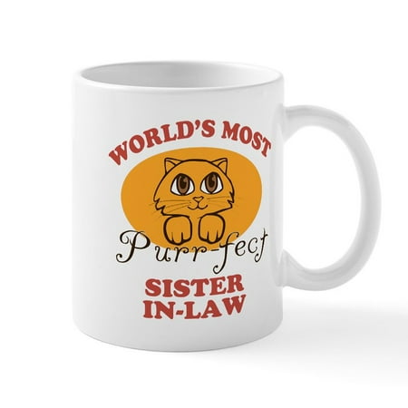 

CafePress - One Purrfect Sister In Law Mug - 11 oz Ceramic Mug - Novelty Coffee Tea Cup