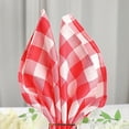 thumbnail image 5 of Balsa Circle 5 Pieces 15" x 15" Red White Gingham Checkered Table Napkins, 5 of 7