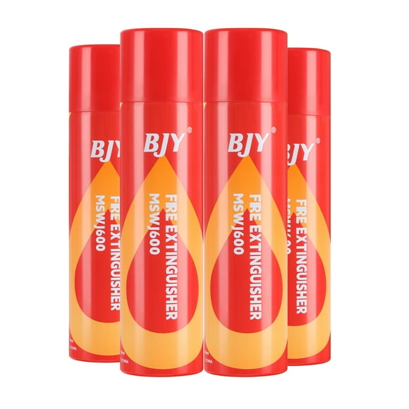 Pack of 4 Fire Extinguisher for Home, Kitchen, Car, Grill - Multipurpose Water-Based Fire Extinguishing Aerosol Spray for Fire Class A, B, C, K