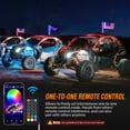 thumbnail image 4 of Nilight LED Fat Whip Light 1PC 2FT RGB Lighted Antenna Whips with Remote & App Control DIY Chasing Patterns Brake Reverse Lights for ATV UTV Polaris RZR Can-am Dune Buggy Pickup Trucks Jeep, 4 of 9