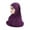 Purple, variant on Beige Headband for Women Muslim Hijab Wrap Solid Color Lace Muslim Hijab Wrap Scarf Cap Head Cover