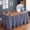 Dark Blue, variant on Gingham Table Skirt Hook and Loop, Ruffled Checkered Desk Skirt with Hook and Loop Fasteners for Parties, Offices and Event Decor (Green)