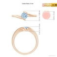 thumbnail image 6 of Angara Natural 0.4 Ct. Aquamarine Solitaire Ring in 14K Rose Gold for Women (Ring Size: 5.5), 6 of 11