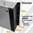 thumbnail image 4 of Cash Drawer \uD Cash Register POS Cash Drawer Box Stainless Steel with Adjustable Bill/ Coin Tray for Canadian Money Compatible for All POS System Printers, 4 of 5